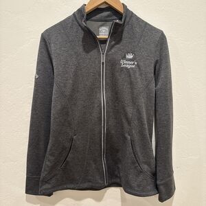 Callaway Womens Sweater M Medium Gray Full Zip Winners League Active wear